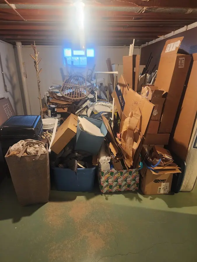 Roll-off dumpster container at job site for Roll Off Dumpster Rental in Norman